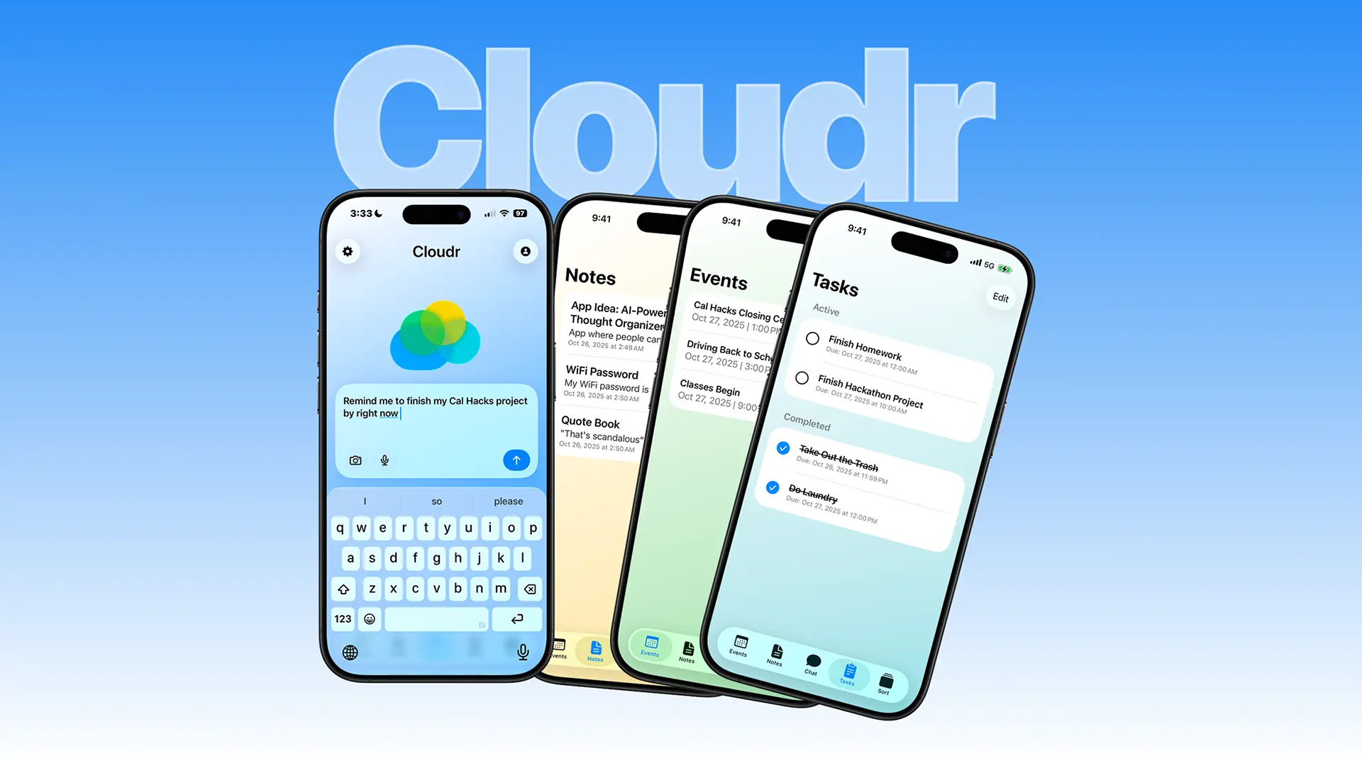 The thumbnail for a project called "Cloudr"