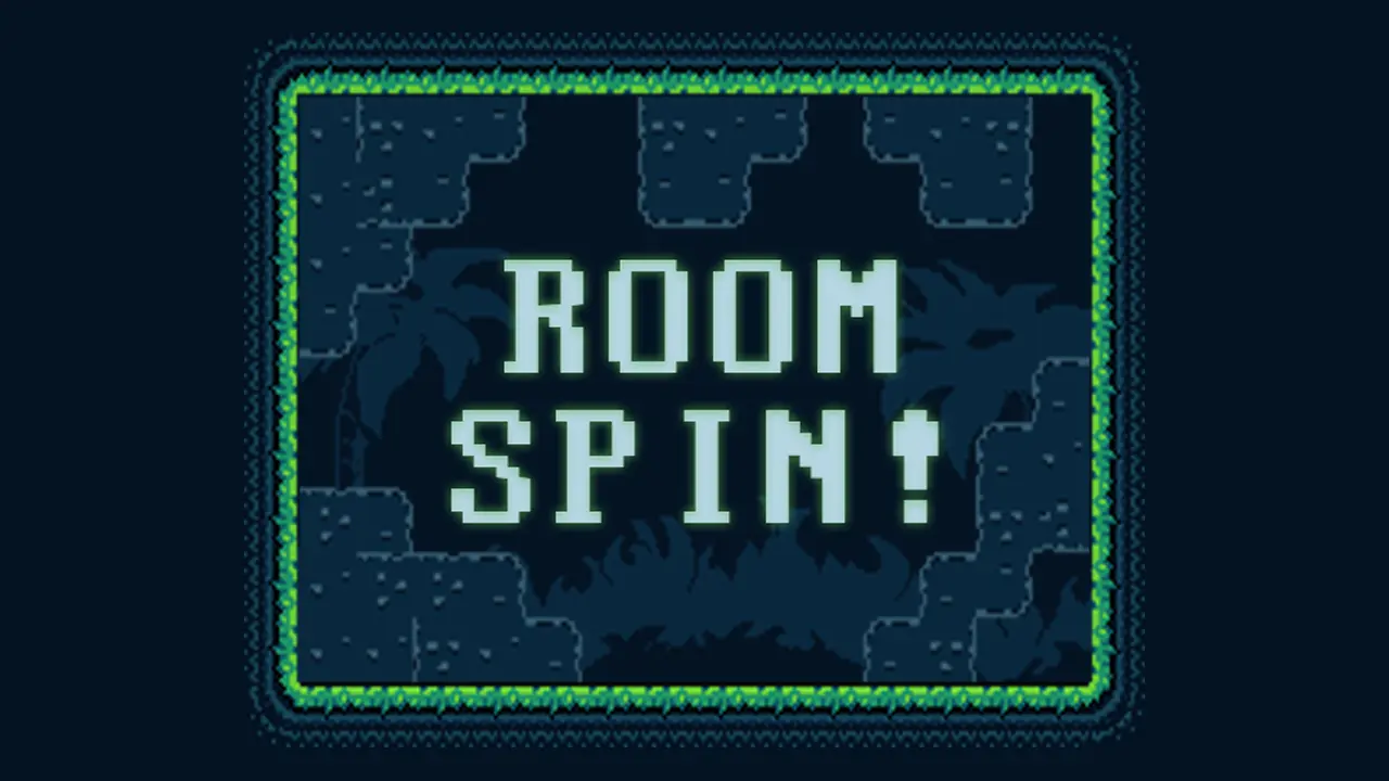 The thumbnail for a project called "Room Spin!"